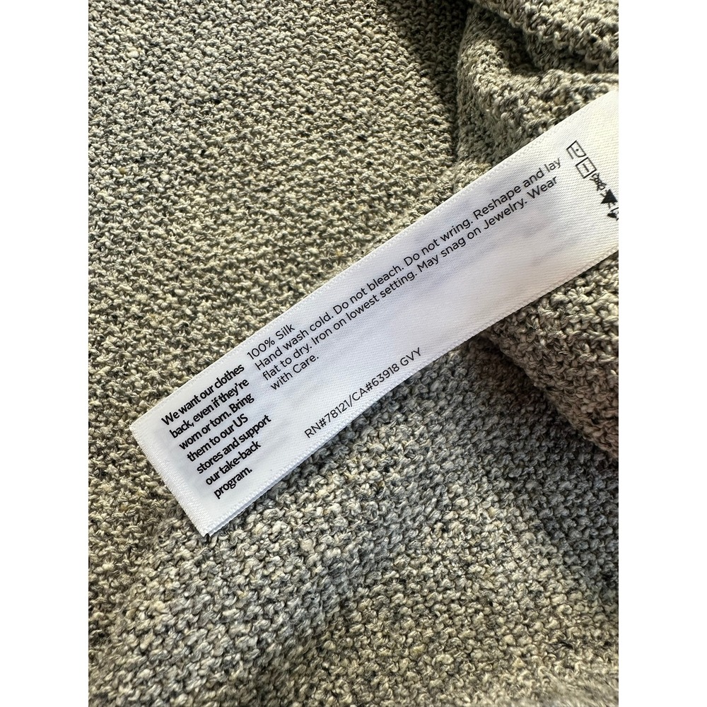 Eileen Fisher Silk Knit Box Top Women L Ash Grey NWT 100% Silk Relaxed Fit - Picture 7 of 8